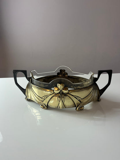 Vintage Jardiniere Kleeblatt von Metallwarenfabrik Hans Peter aus 1908