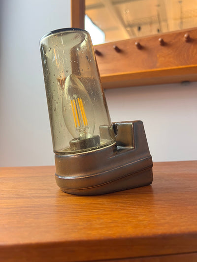 Wall lamp model 6080 smoked glass by Sigvard Bernadotte for Ifö