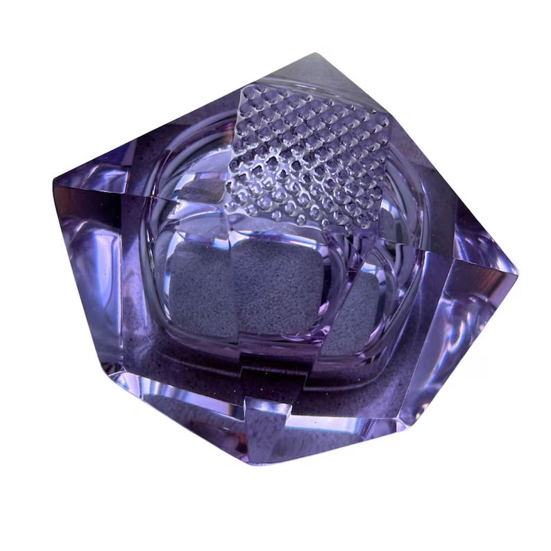 Vintage Achteckige Glasschale Lila