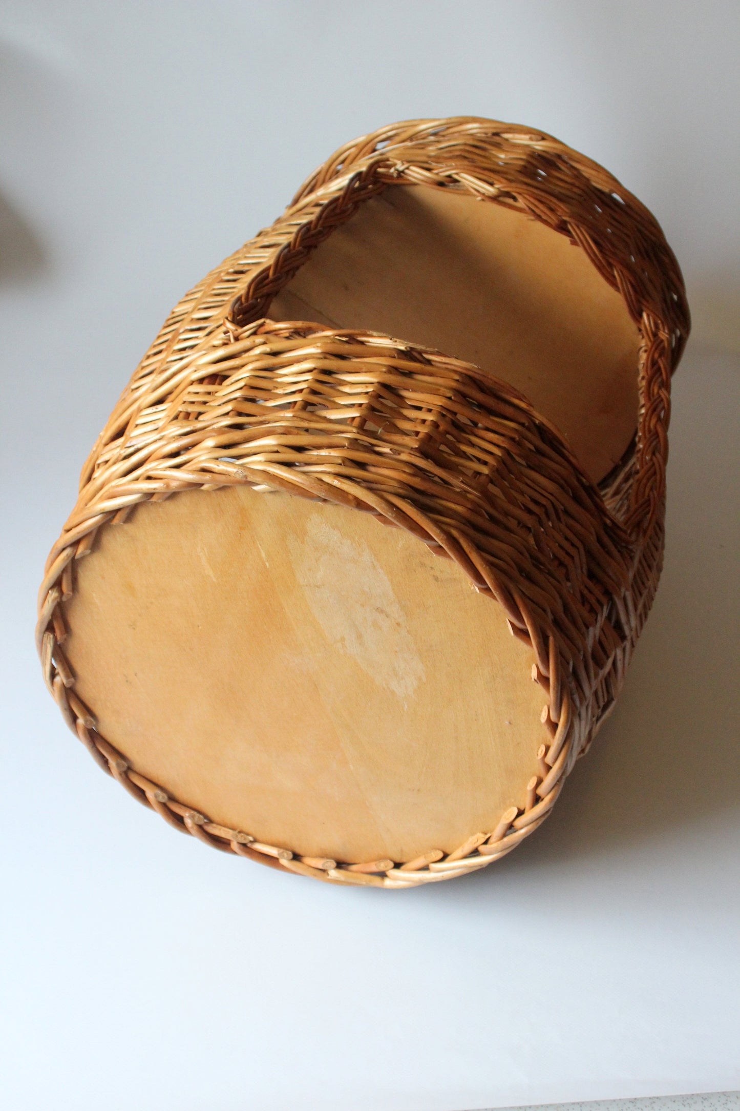 Vintage Flaschenkorb aus Weide | Handgefertigt