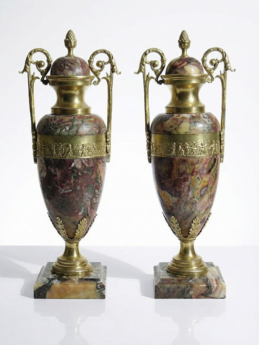 Vintage Set von 2 Cassoletten Napoléon III Multicolor