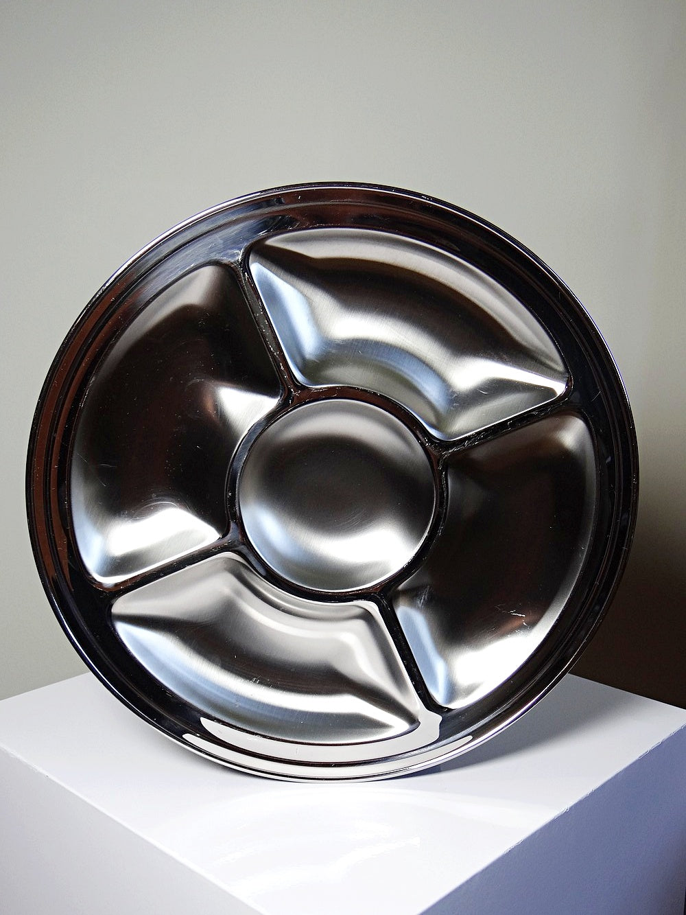 Vintage Servierplatte von Guy Degrenne für Guy Degrenne aus Edelstahl