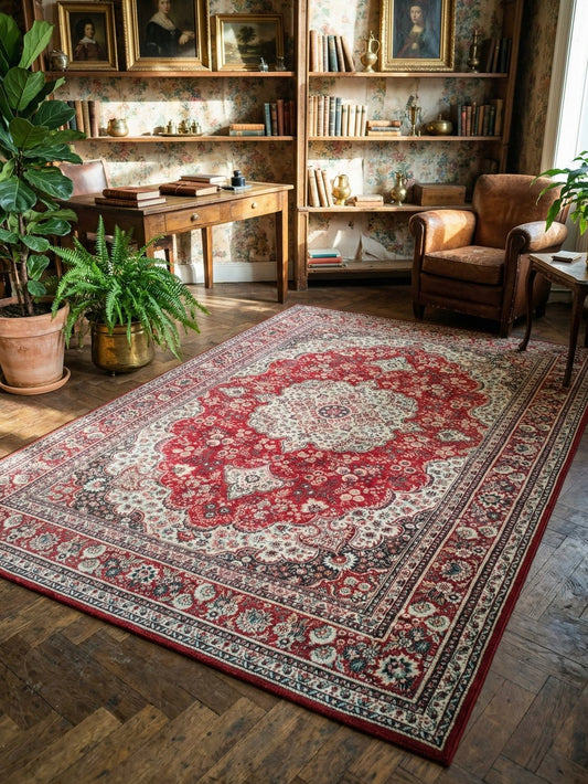 Vintage Teppich "Qualité Lussac" Perserdekor 240x340 cm aus Frankreich