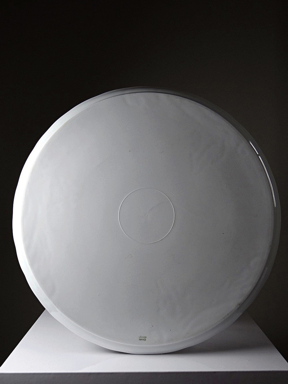 Vintage Tortenplatte Limoges France Porzellan weiß 31 cm