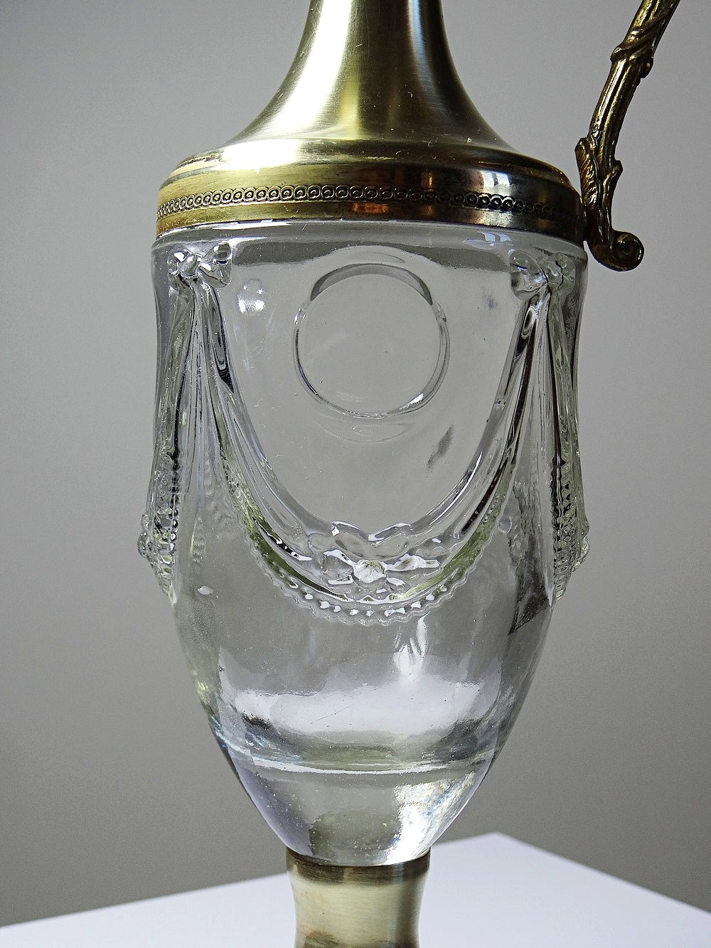 Vintage Karaffe von Ferri-80 für Italien Glas und Messing