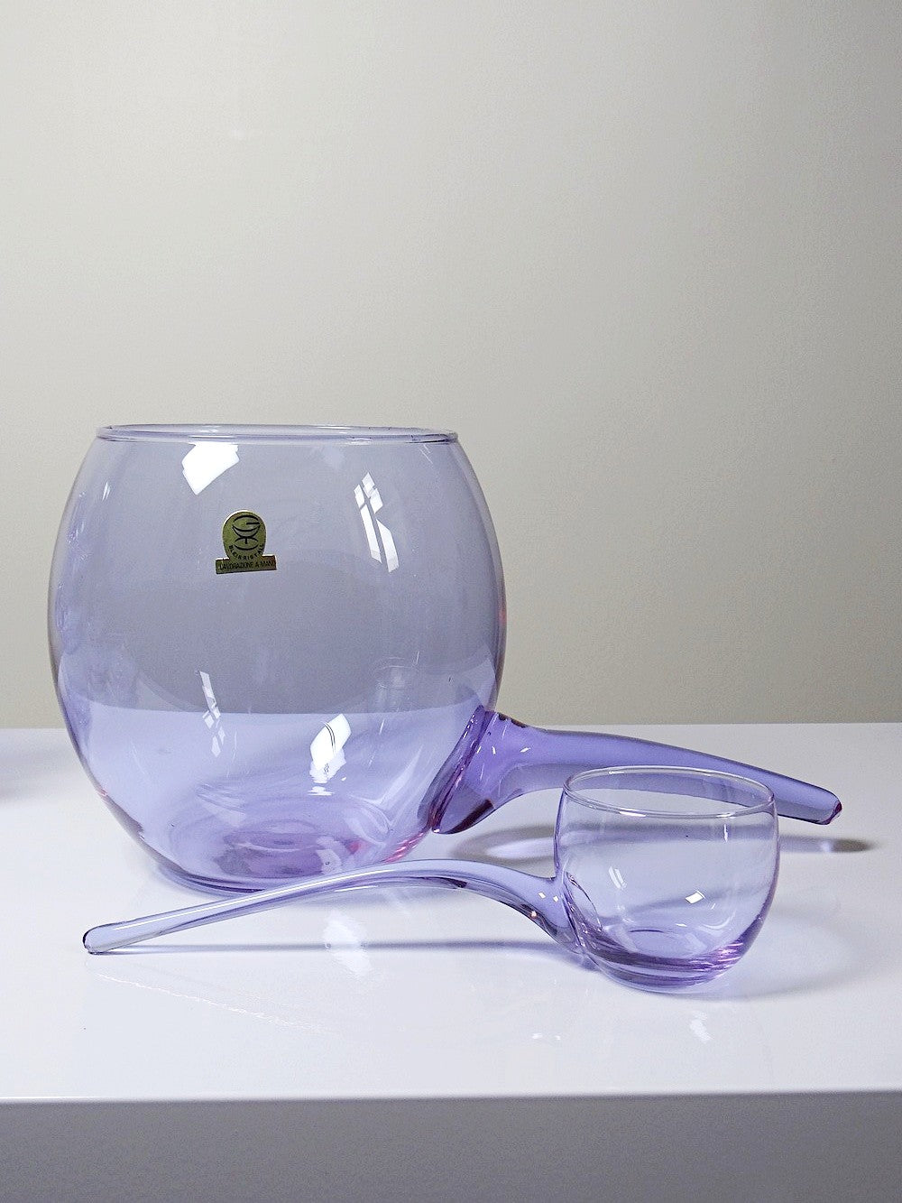 Vintage Punschservice "Bleikristall" Violett-Rosa Blau Alexandritkristall