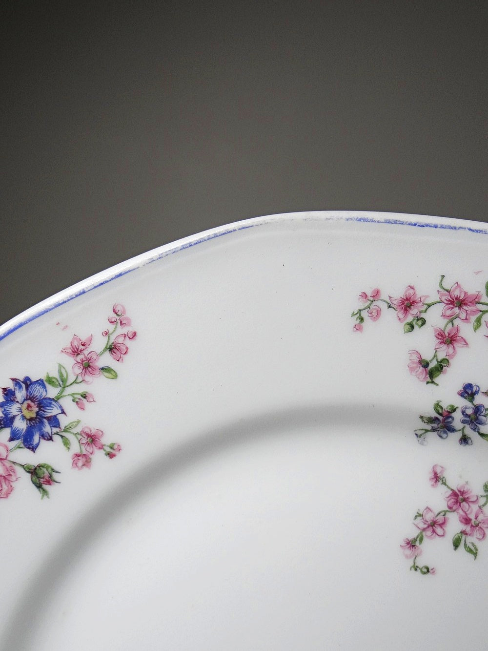 Vintage Dessertteller von Bernardaud für B&C° florales Dekor Set von 7