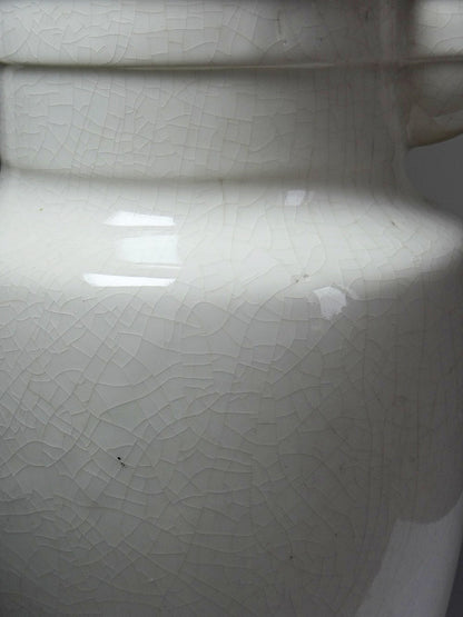 Vintage Toilettenkrug Art Déco aus craquelierter Fayence WeißDekoration