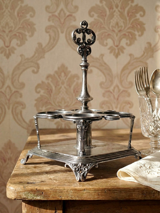 Vintage Metall Präsentoir von Thouret für Thouret Silber