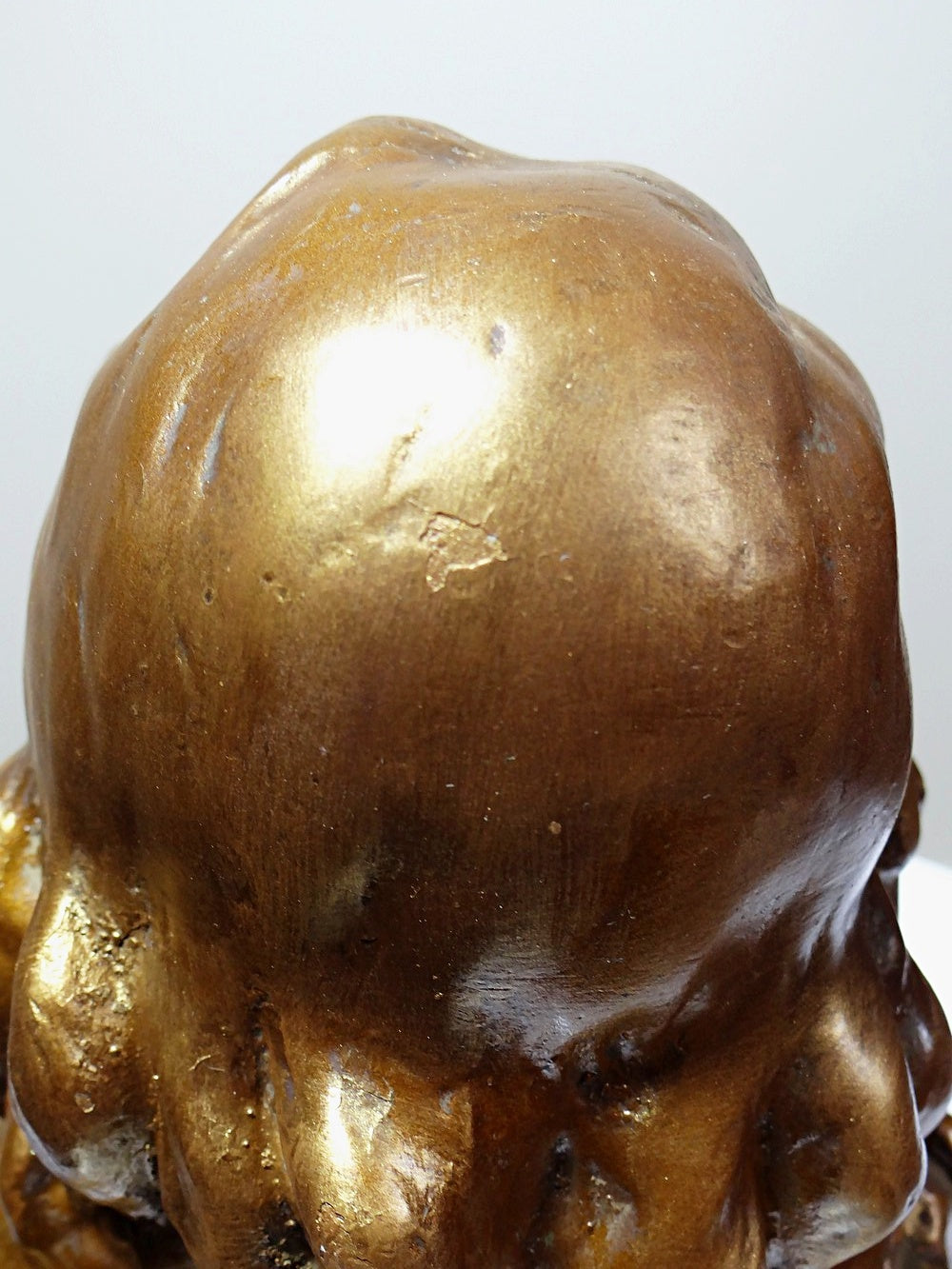 Vintage Büste Mädchen mit goldener Patina für GoldKunst