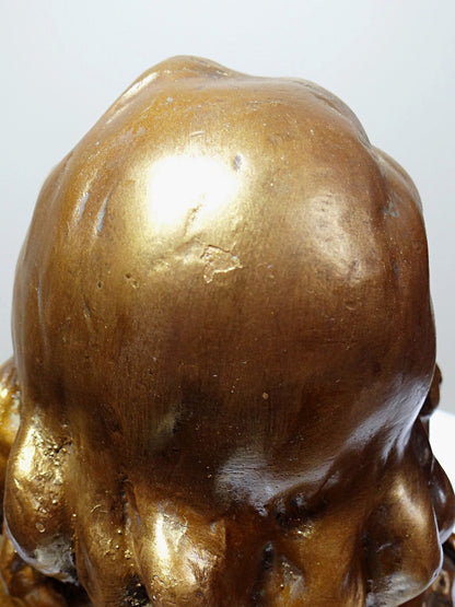 Vintage Büste Mädchen mit goldener Patina für GoldKunst