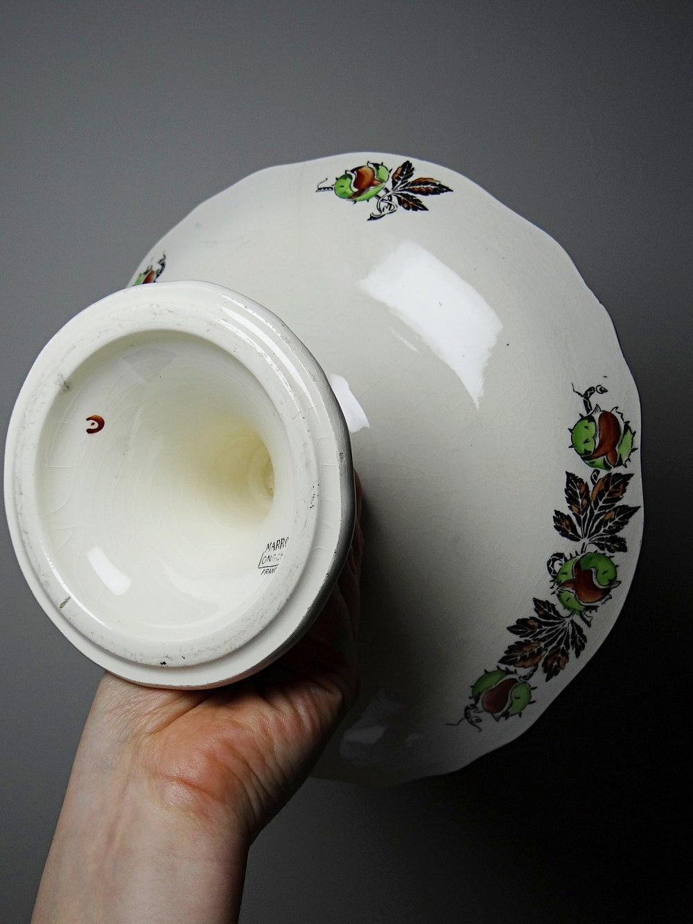 Vintage Obstschale "Marrons" von Longchamp polychrom