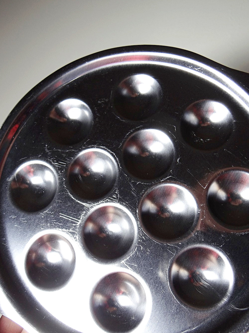Vintage Schneckentablett Set von 6, Frankreich, 1980er-90er, Inox 18/10, Edelstahl, Silber