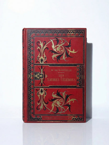 Vintage Buch Les Navires célèbres von Wilfrid de Fonvielle für Hachette und Cie
