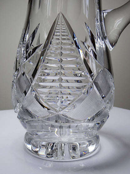 Vintage Wasserkaraffe aus Kristall, durchsichtig, im Stil von Baccarat