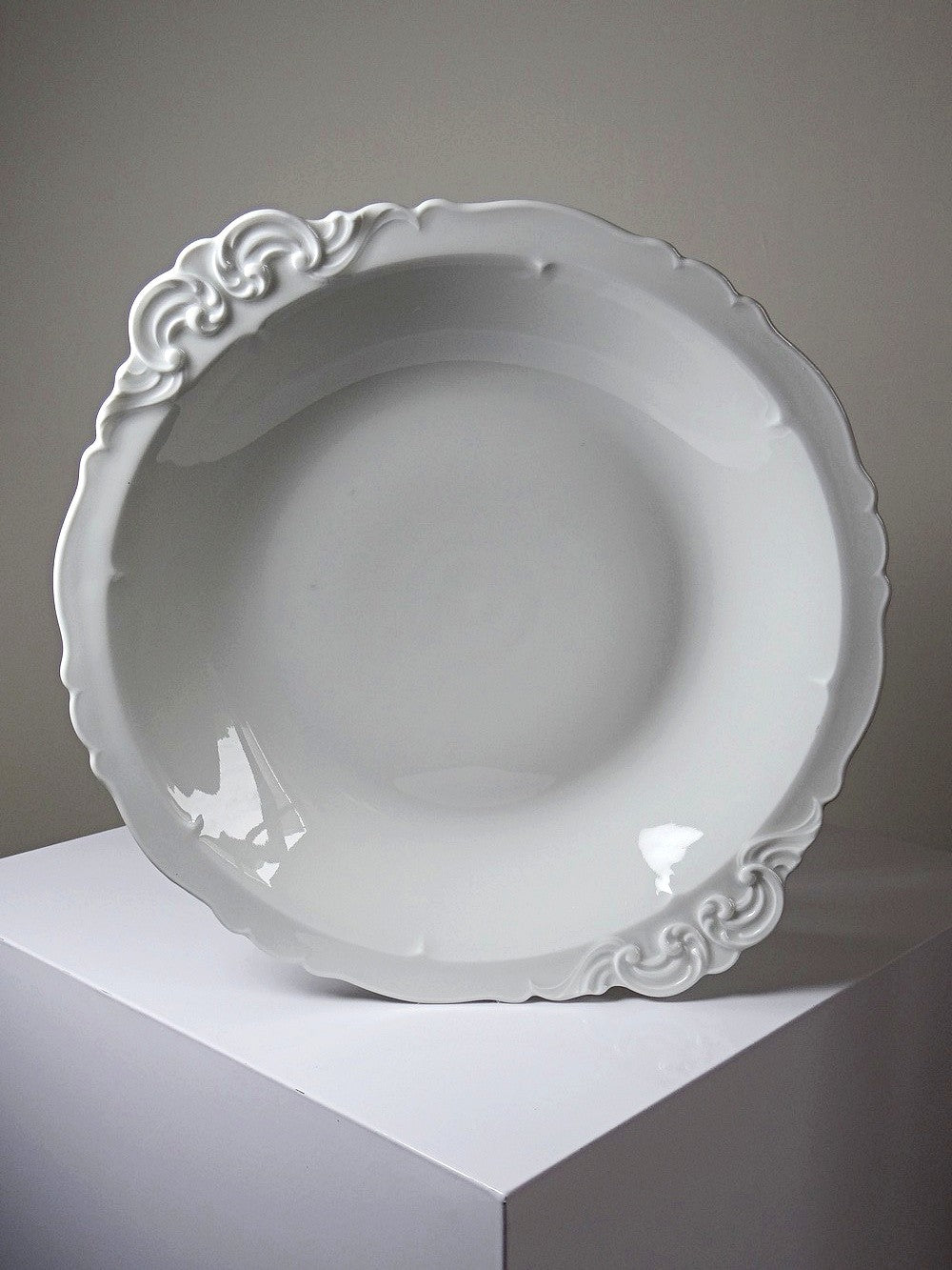 Vintage Servierplatte Porzellan Limoges Weiß