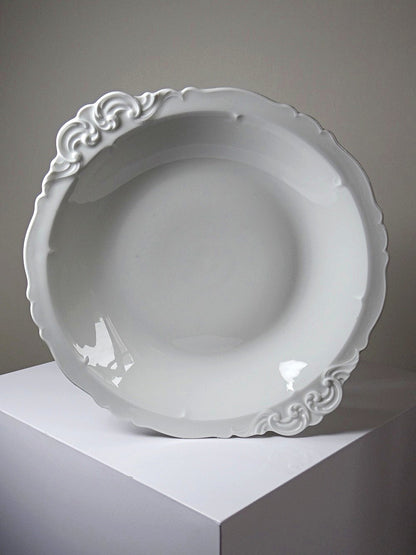 Vintage Servierplatte Porzellan Limoges Weiß