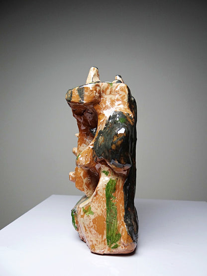 Vintage Skulptur anthropomorph "Patrick" für OrangeKunst glazed terracotta