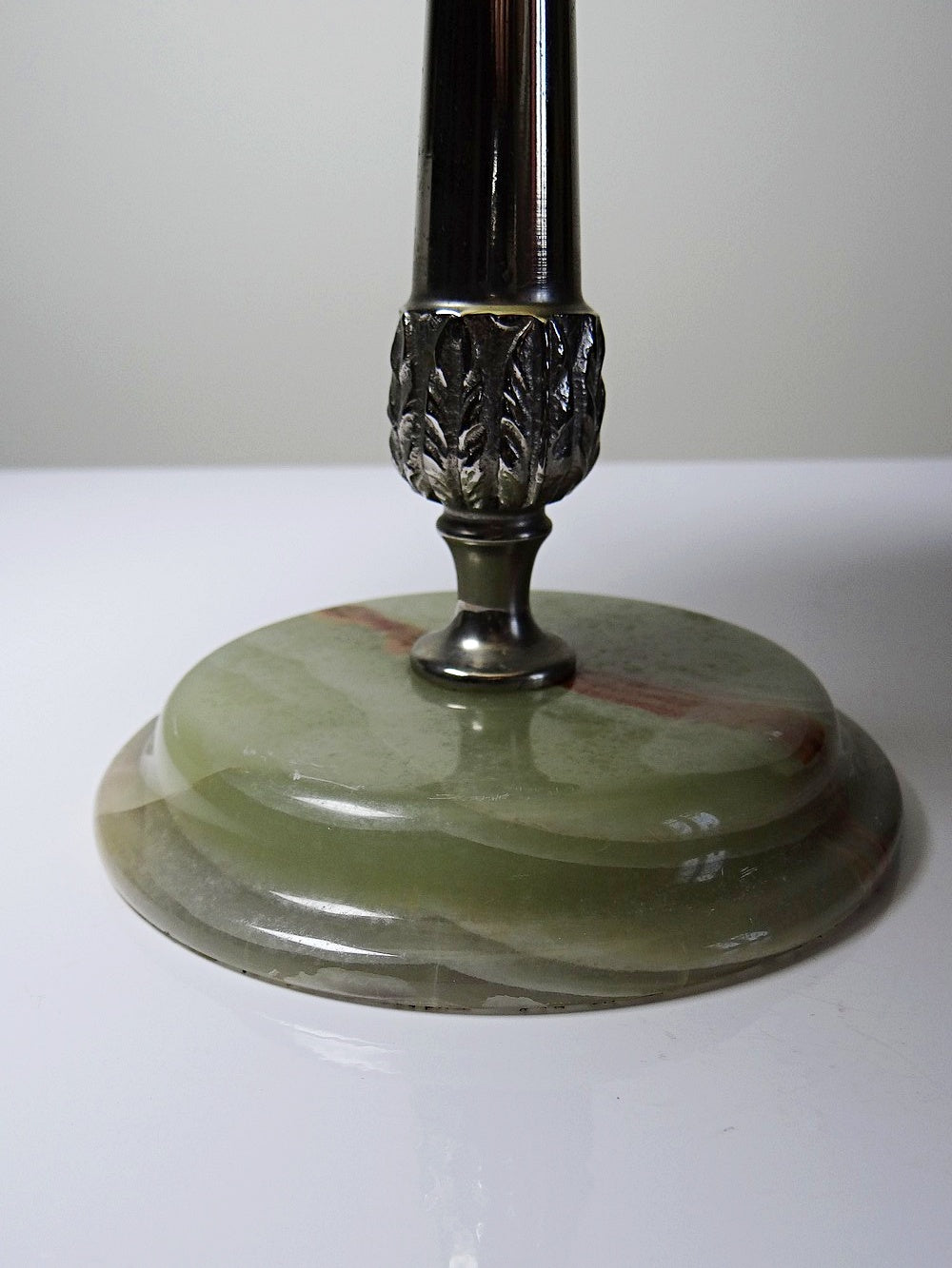 Vintage Präsentierständer aus grünem Onyx, Italien, selten