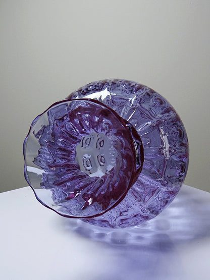 Vintage Vase Alexandrite Empoli blau bis rosa texturiert