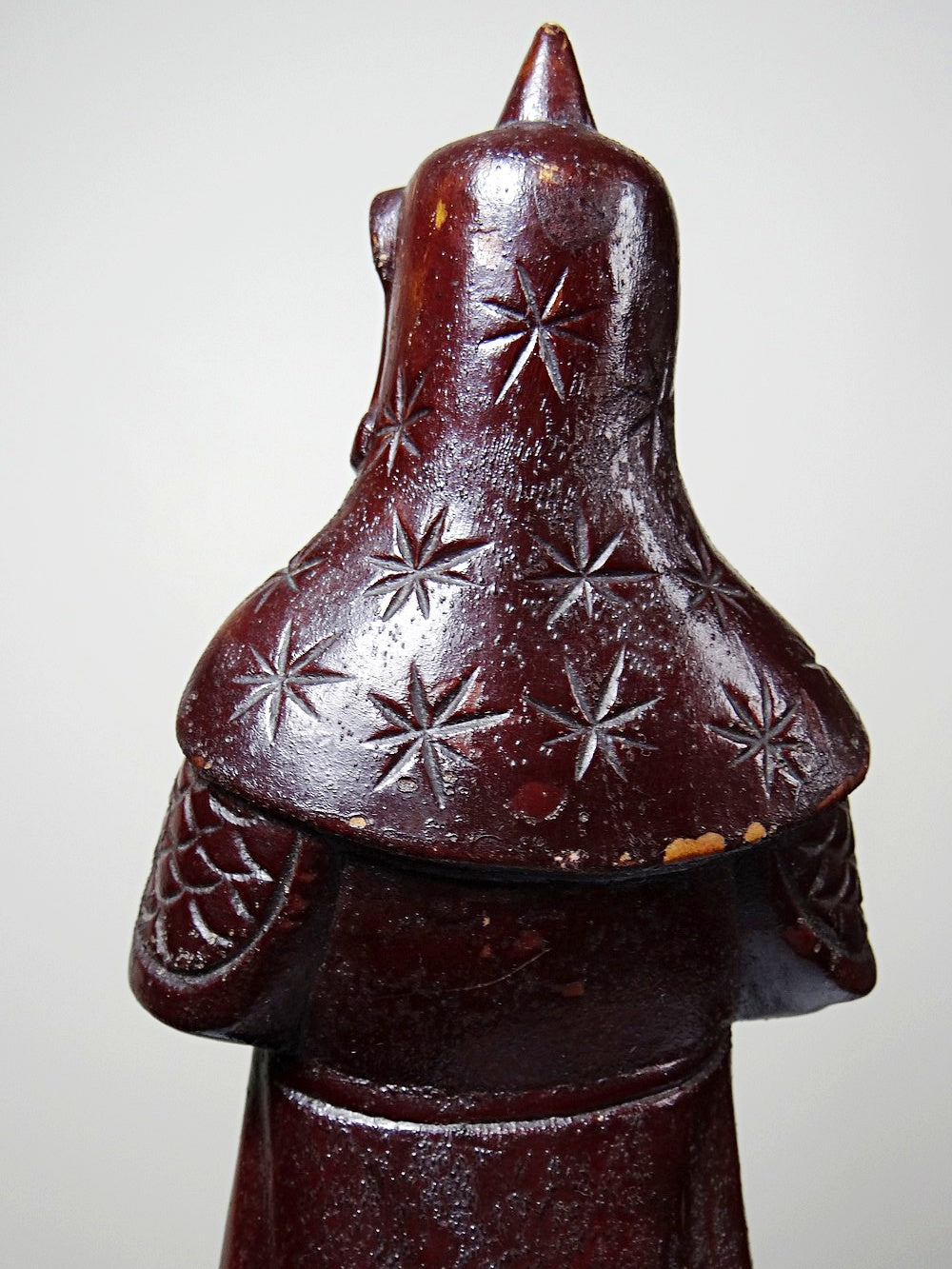 Vintage Statuette asiatische Volkskunst aus geschnitztem Massivholz