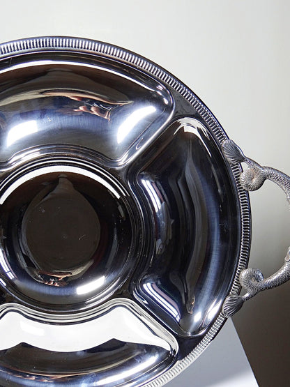 Vintage Servieraccessoire von Jean Couzon für Jean Couzon in Edelstahl, 5 Fächer