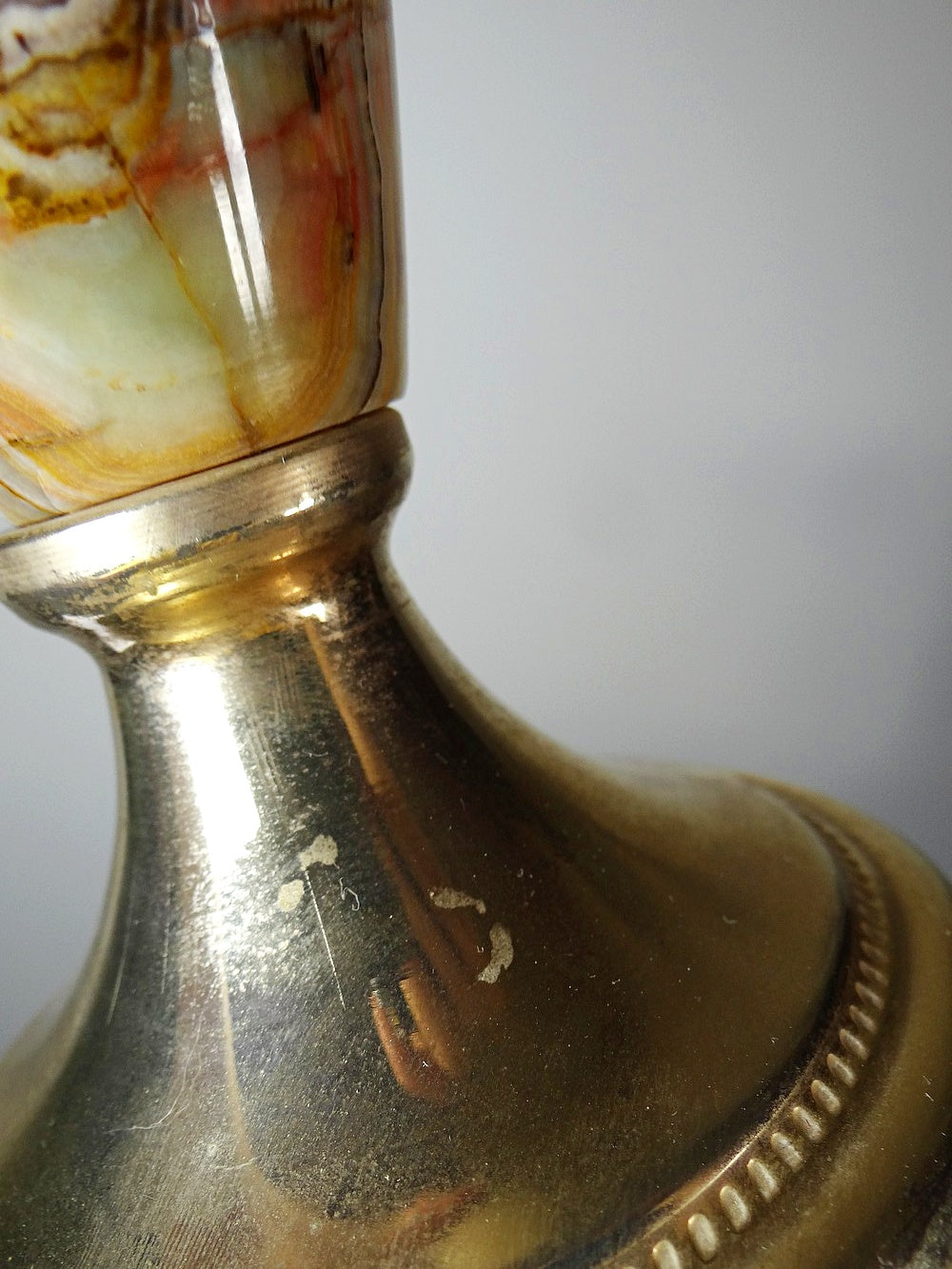 Vintage Cassolette aus Onyx und vergoldetem Metall, Italien