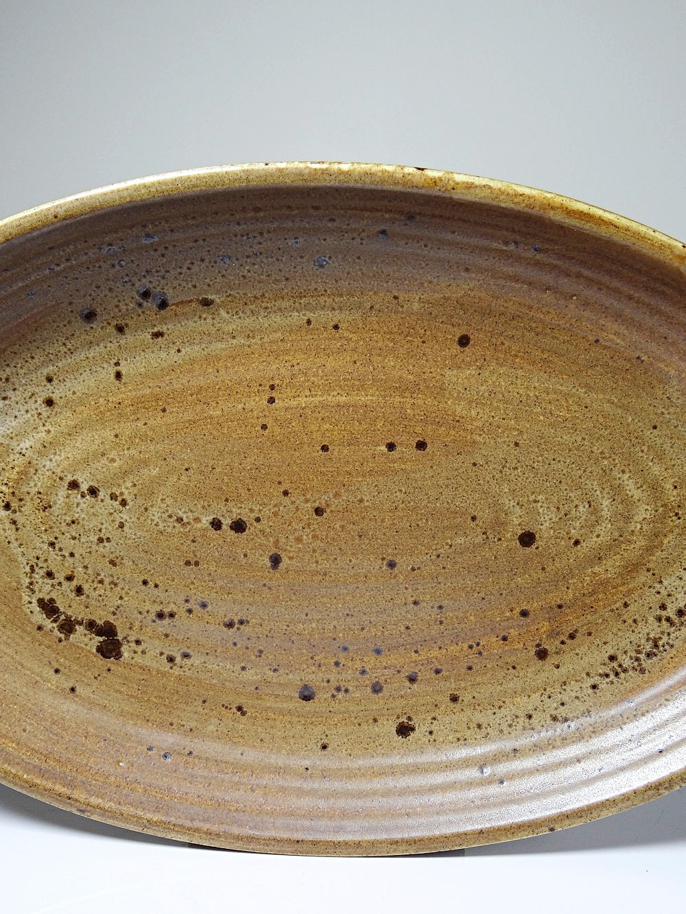 Vintage Servierplatte oval Inaltérable von Salins Braun