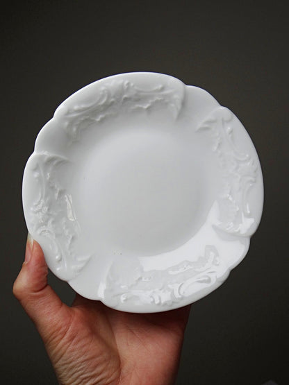 Vintage Dessertservice Limoges von L&Cie Lafarge Set von 12 Porzellan weiß