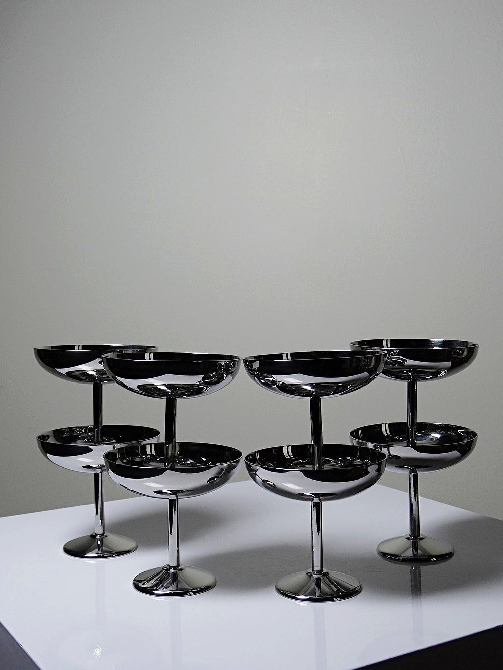 Set von 8 Vintage Dessertschale auf Fuß im Stil von Guy Degrenne