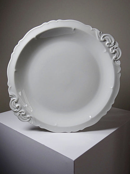 Vintage Servierplatte Limoges Porzellan weiß