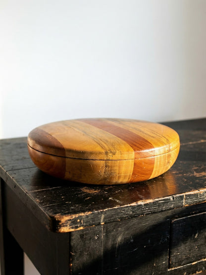 Vintage Servieraccessoire Vintage Holzbox mit Streifen