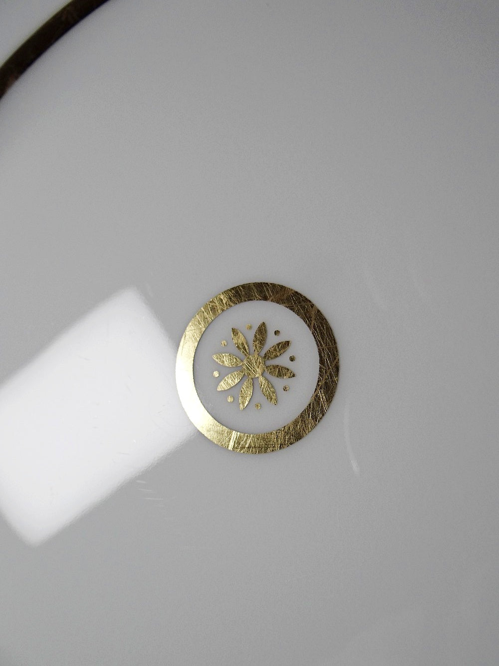 Set von 3 Vintage Teller "Sparte" von Bernardaud Limoges aus Porzellan mit Golddekor