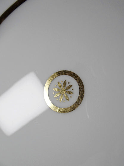 Set von 3 Vintage Teller "Sparte" von Bernardaud Limoges aus Porzellan mit Golddekor