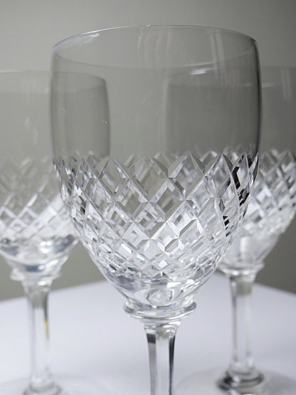 Vintage Glas Saint-Louis Stil Trio aus Kristall port oder Aperitif 1950-1970 Durchsichtig