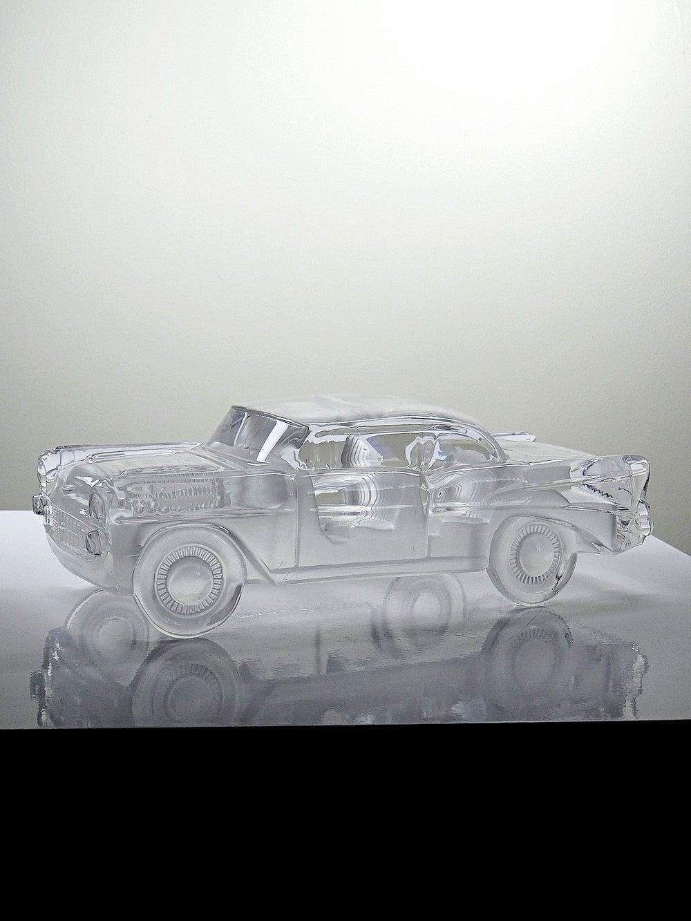 Vintage Kristall Briefbeschwerer Chevrolet Bel Air 1957 für Magic Crystal ForMen Hofbauer