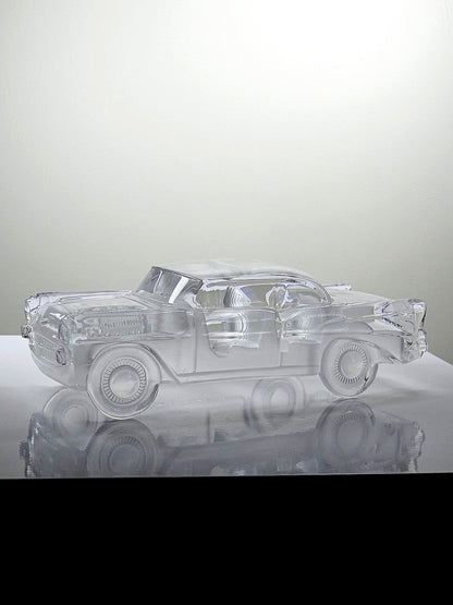 Vintage Kristall Briefbeschwerer Chevrolet Bel Air 1957 für Magic Crystal ForMen Hofbauer