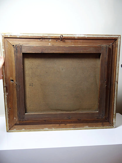 Vintage Gemälde Stillleben mit Chrysanthemen von L. Porte für BraunDekoration signiert 1888