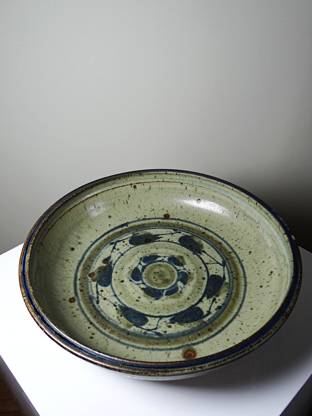 Vintage Schale mit Pyritglasur grau-grün blau Vintagegrau-grün blau pyrit Grès Pyritglasur