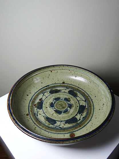 Vintage Schale mit Pyritglasur grau-grün blau Vintagegrau-grün blau pyrit Grès Pyritglasur