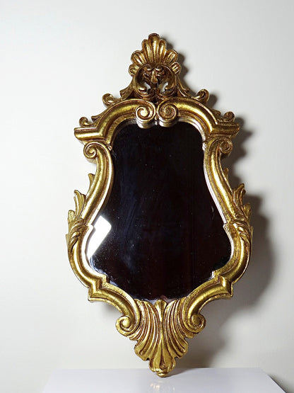 Vintage Wandspiegel Rococo Goldspiegel vergoldet Italien