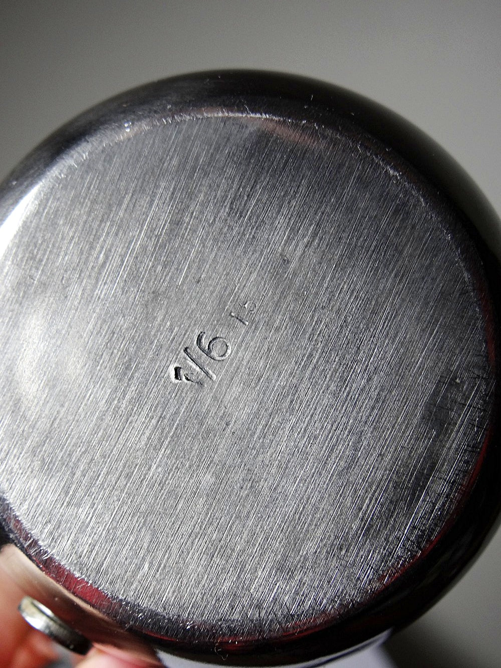 Vintage Barmessbecher Set von 4 aus gebürstetem Edelstahl, Silber