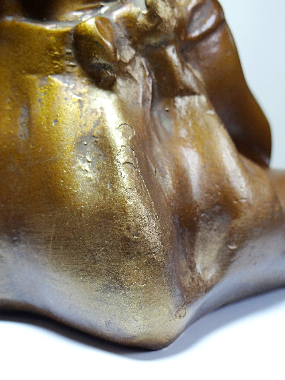 Vintage Büste Mädchen mit goldener Patina für GoldKunst