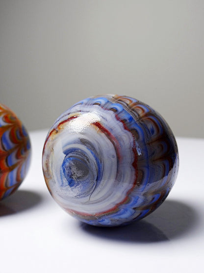 Vintage Set von 2 Murano-Glasei mehrfarbig, Kunst
