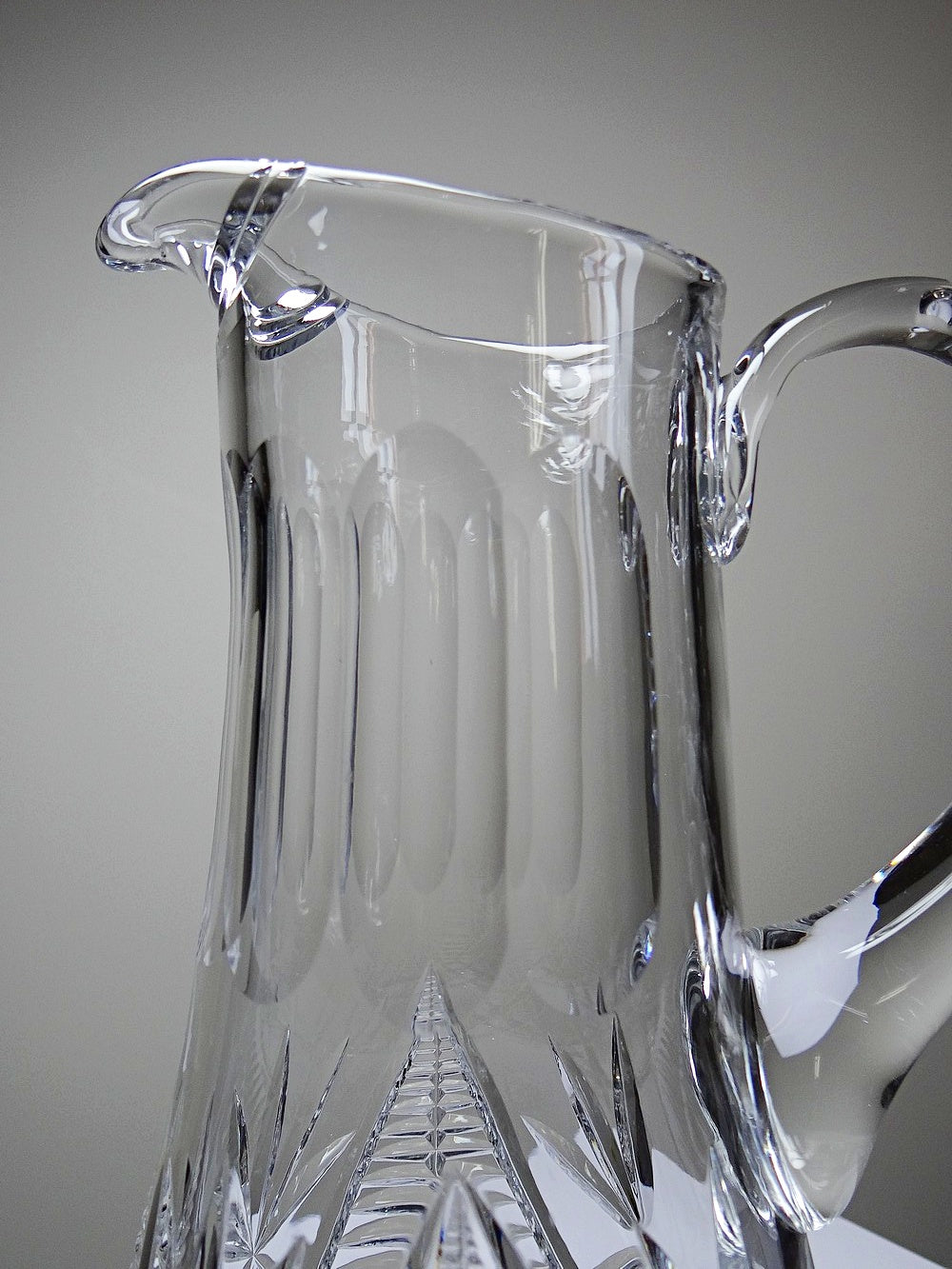 Vintage Wasserkaraffe aus Kristall, durchsichtig, im Stil von Baccarat