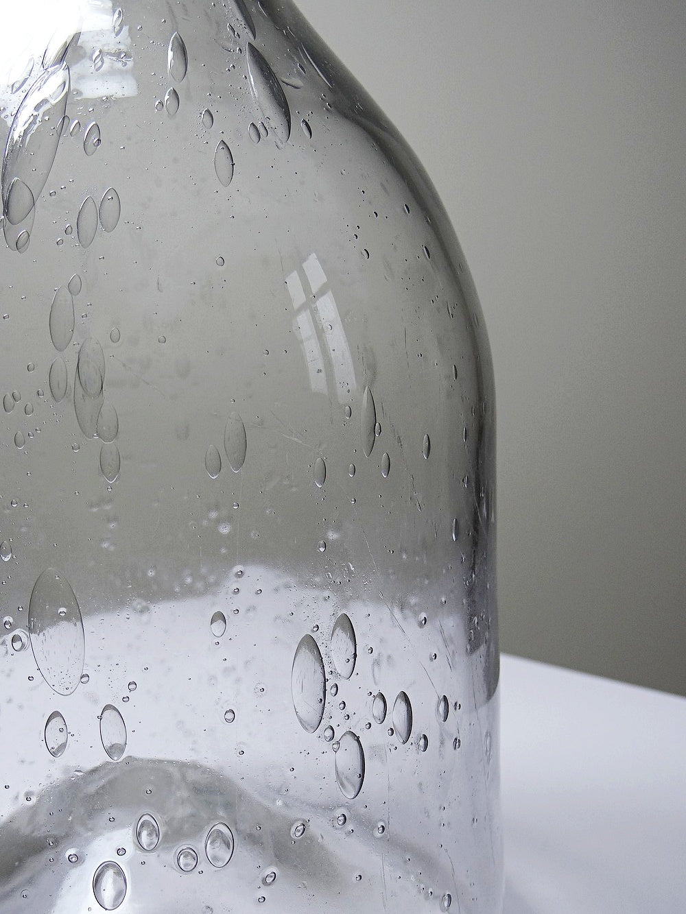 Vintage Flasche Servieraccessoire durchsichtig, Glas, Kork