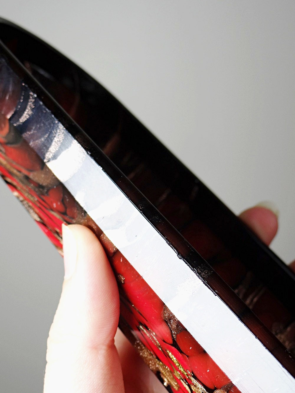 Vintage Bad-Set von Vincenzo Nason für Murano Aventurin Glas schwarz rot