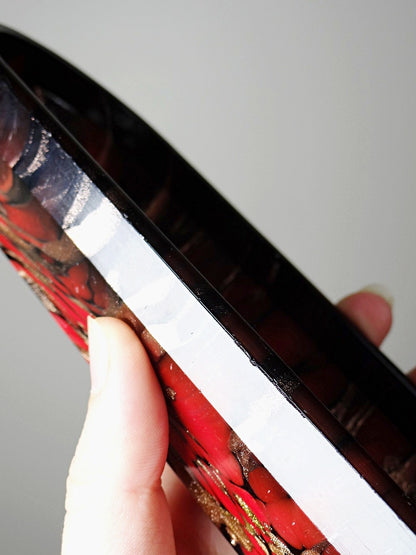 Vintage Bad-Set von Vincenzo Nason für Murano Aventurin Glas schwarz rot