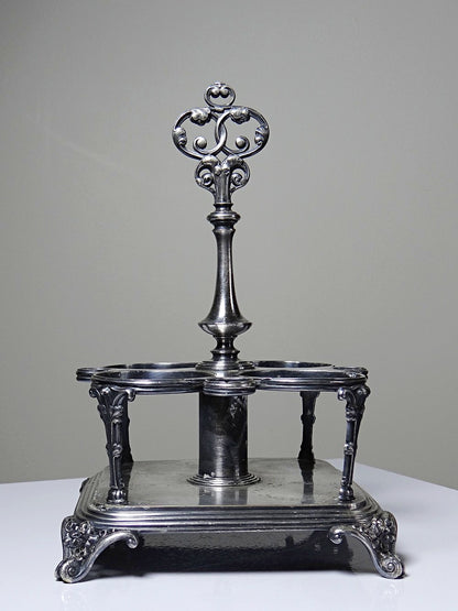 Vintage Metall Präsentoir von Thouret für Thouret Silber
