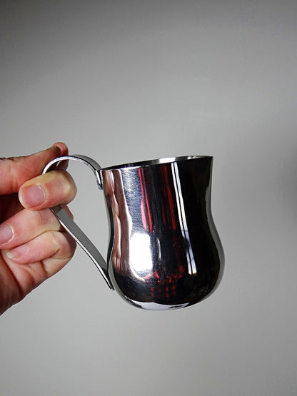 Vintage Barmessbecher Set von 4 aus gebürstetem Edelstahl, Silber